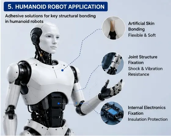 adhesive tape for humanoid robot assembly